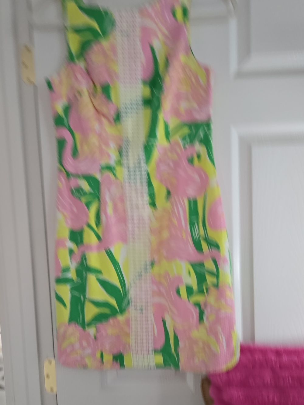 Pink & Green Floral One-Piece Dress